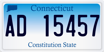 CT license plate AD15457