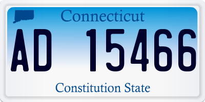 CT license plate AD15466