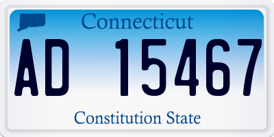 CT license plate AD15467