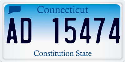 CT license plate AD15474