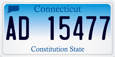 CT license plate AD15477