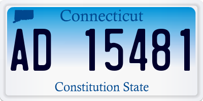 CT license plate AD15481