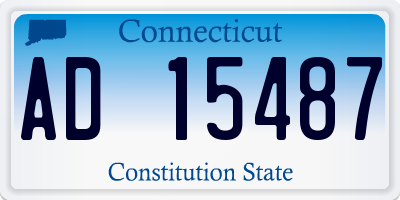 CT license plate AD15487