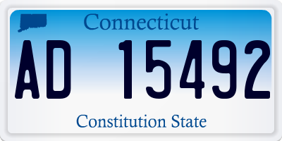 CT license plate AD15492