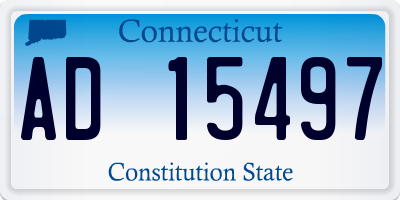 CT license plate AD15497