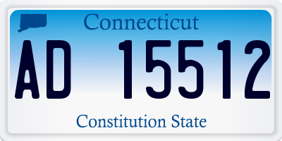 CT license plate AD15512