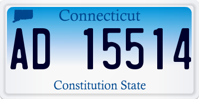 CT license plate AD15514