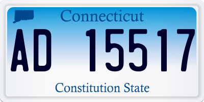 CT license plate AD15517