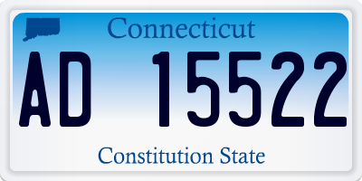 CT license plate AD15522