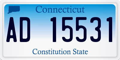 CT license plate AD15531
