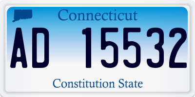 CT license plate AD15532