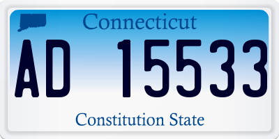 CT license plate AD15533