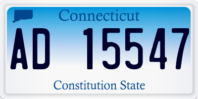 CT license plate AD15547