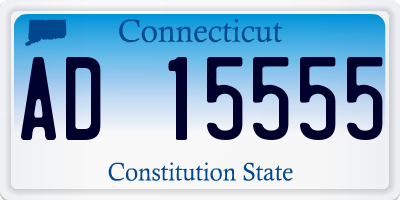 CT license plate AD15555