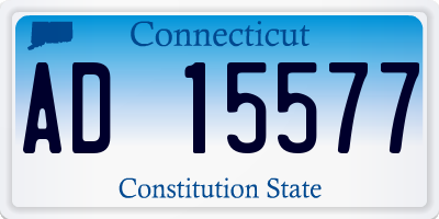 CT license plate AD15577