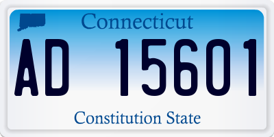 CT license plate AD15601