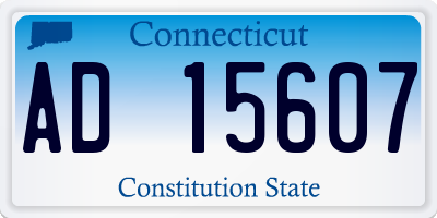 CT license plate AD15607