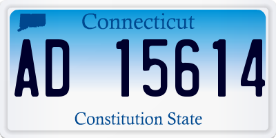 CT license plate AD15614