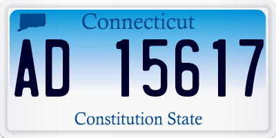 CT license plate AD15617