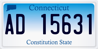 CT license plate AD15631