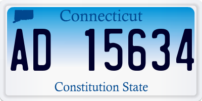 CT license plate AD15634