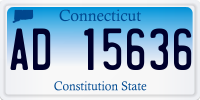CT license plate AD15636