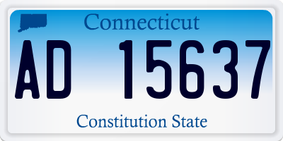 CT license plate AD15637