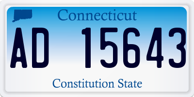 CT license plate AD15643