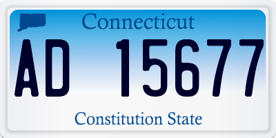 CT license plate AD15677