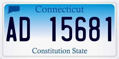CT license plate AD15681