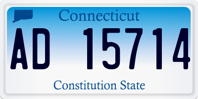 CT license plate AD15714