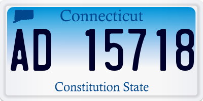 CT license plate AD15718