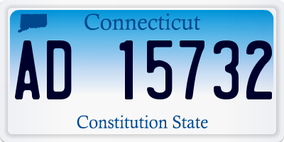 CT license plate AD15732
