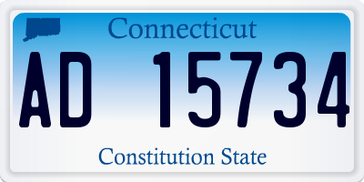 CT license plate AD15734