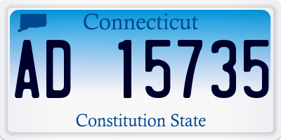CT license plate AD15735