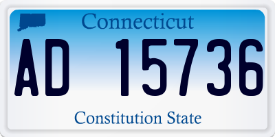 CT license plate AD15736