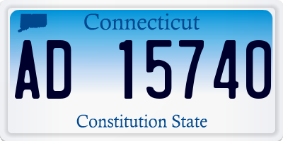 CT license plate AD15740