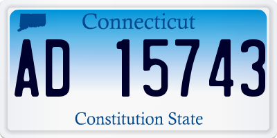 CT license plate AD15743