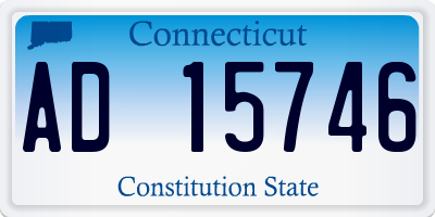 CT license plate AD15746