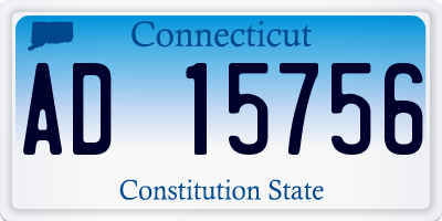 CT license plate AD15756