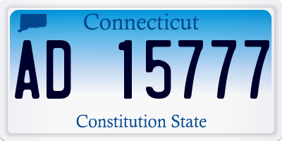 CT license plate AD15777