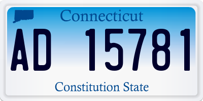 CT license plate AD15781