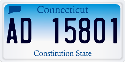 CT license plate AD15801