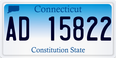 CT license plate AD15822