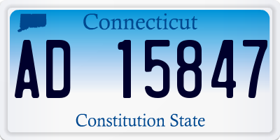 CT license plate AD15847