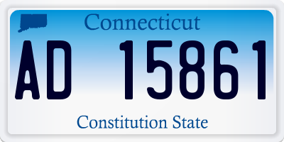 CT license plate AD15861