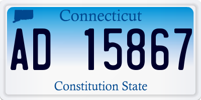 CT license plate AD15867