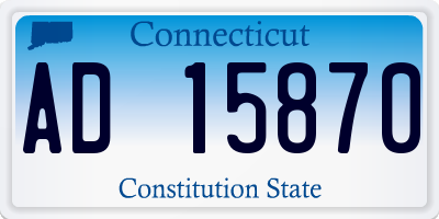 CT license plate AD15870