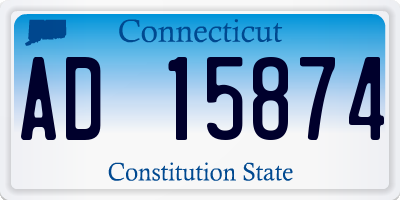 CT license plate AD15874