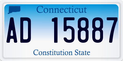 CT license plate AD15887